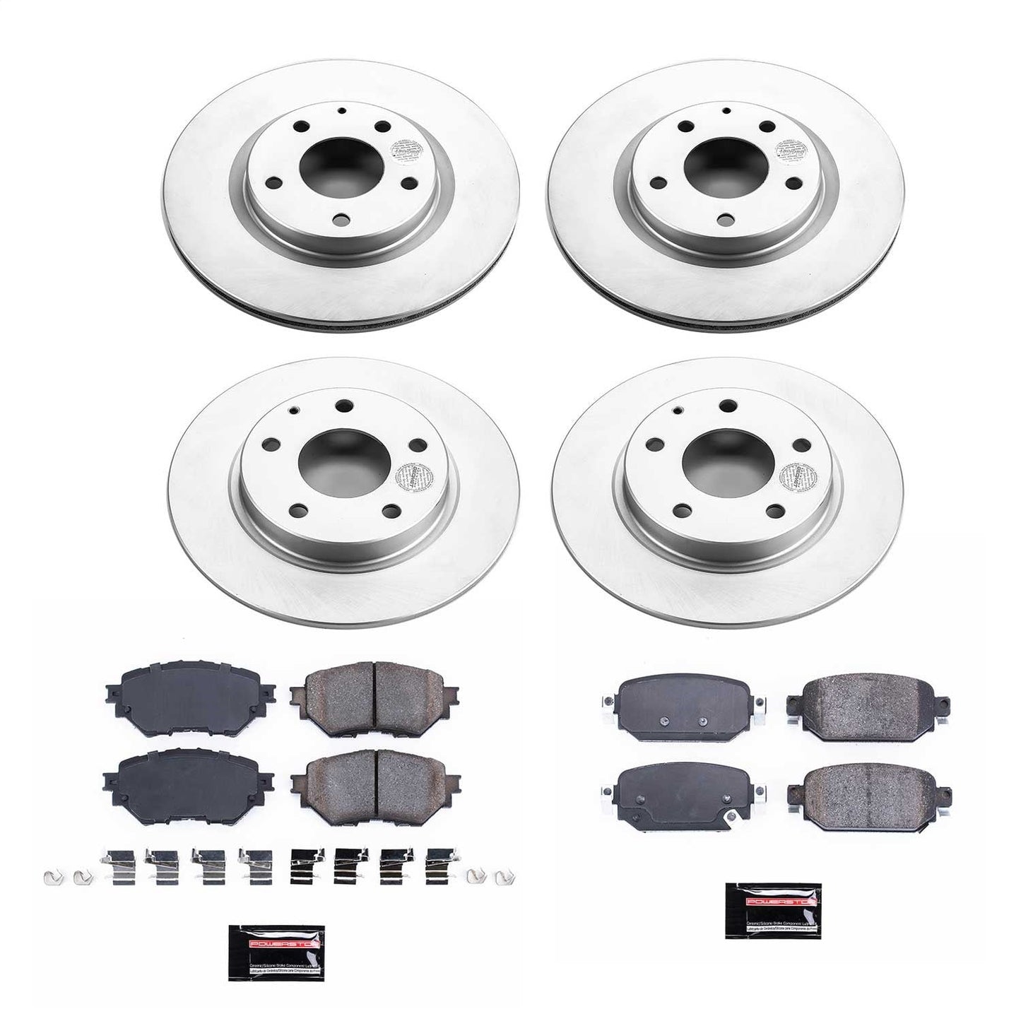 PowerStop Front & Rear Z17 Evolution Geomet Coated Brake Kit | Mazda 3 (17-18) (CRK7518)