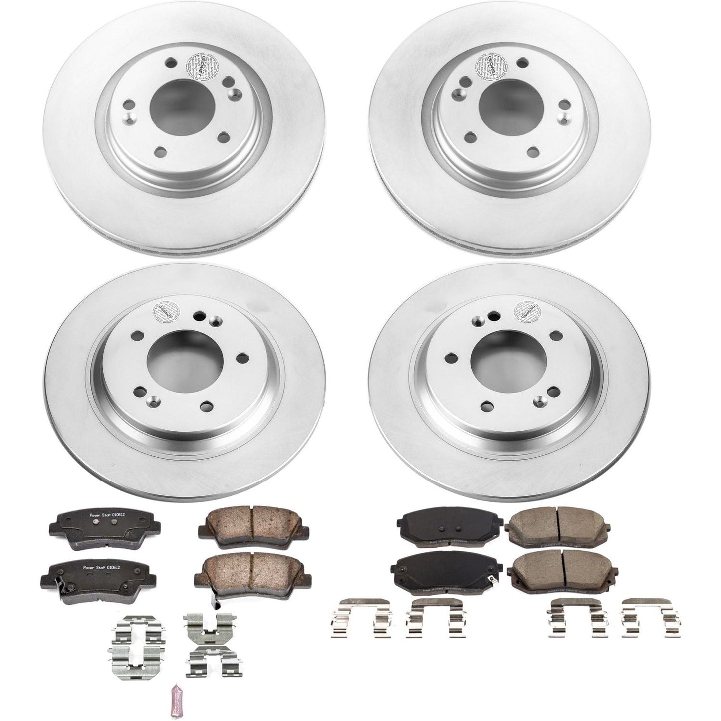 PowerStop Front & Rear Z17 Evolution Geomet Coated Brake Kit | Hyundai Sonata (17-19) (CRK7523)