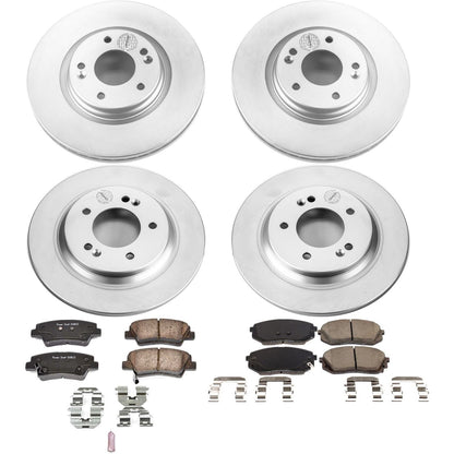 PowerStop Front & Rear Z17 Evolution Geomet Coated Brake Kit | Hyundai Sonata (17-19) (CRK7523)