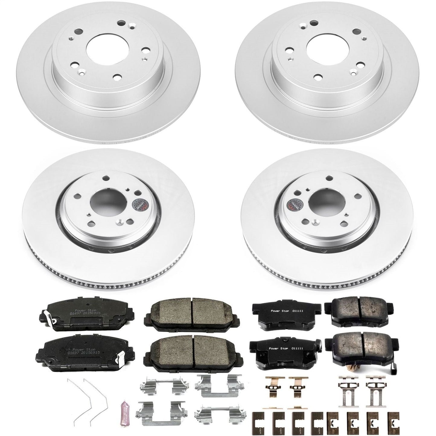 PowerStop Front & Rear Z17 Evolution Geomet Coated Brake Kit | Acura ILX (17-18) (CRK7529)