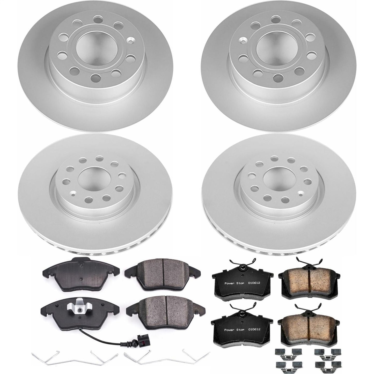 PowerStop Front & Rear Z23 Evolution Sport Coated Brake Kit | Audi A3 (13) (CRK7530)