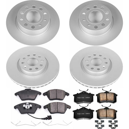 PowerStop Front & Rear Z23 Evolution Sport Coated Brake Kit | Audi A3 (13) (CRK7530)