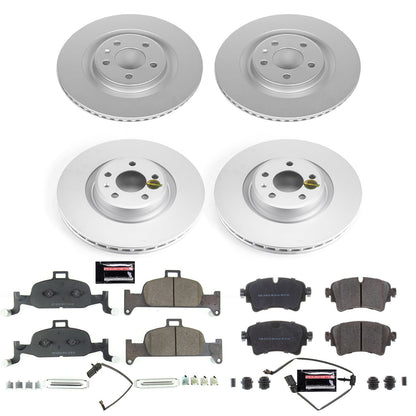 PowerStop Front & Rear Z23 Evolution Sport Coated Brake Kit | Audi A4 (17-19) (CRK7531)