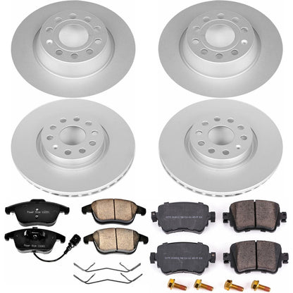 PowerStop Front & Rear Z23 Evolution Sport Coated Brake Kit | Audi Q3 (16-18) (CRK7537)