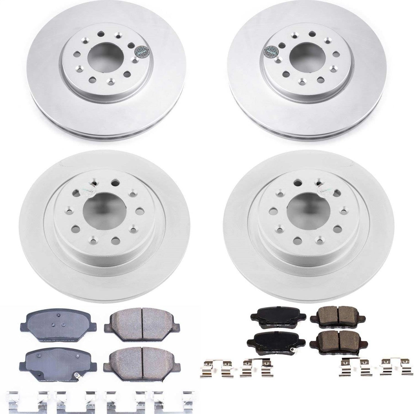 PowerStop Front & Rear Z17 Evolution Geomet Coated Brake Kit | Chevrolet Equinox (18) (CRK7565)