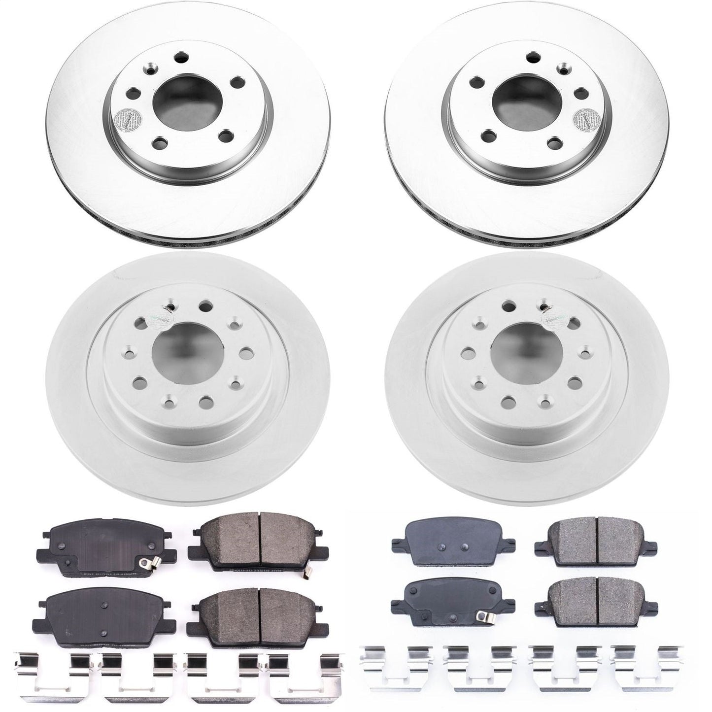 PowerStop Front & Rear Z17 Evolution Geomet Coated Brake Kit | Chevrolet Malibu (16-18) (CRK7567)