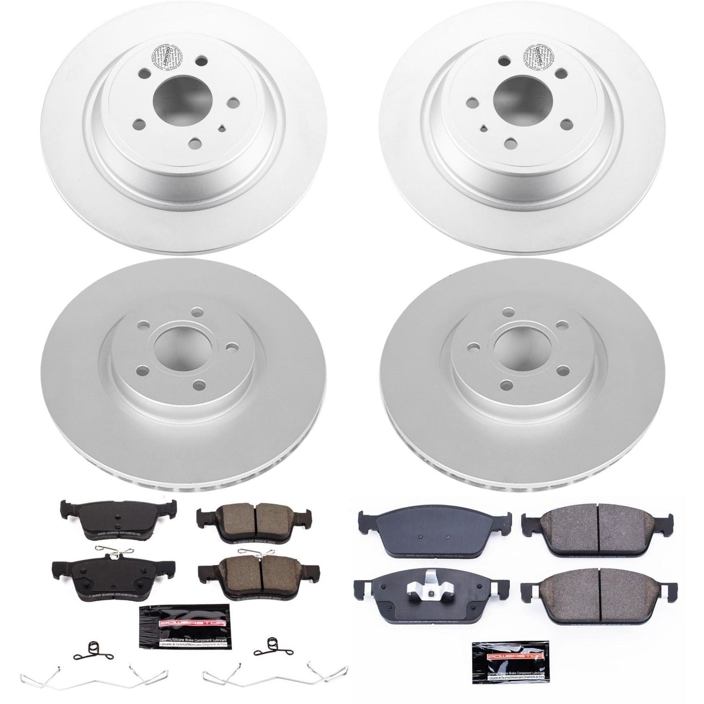 PowerStop Front & Rear Z23 Evolution Sport Coated Brake Kit | Ford Escape (17-18) (CRK7569)