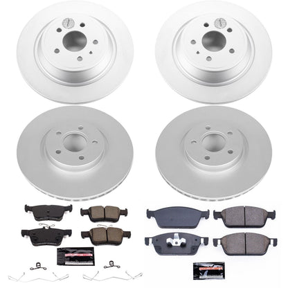 PowerStop Front & Rear Z23 Evolution Sport Coated Brake Kit | Ford Escape (17-18) (CRK7569)