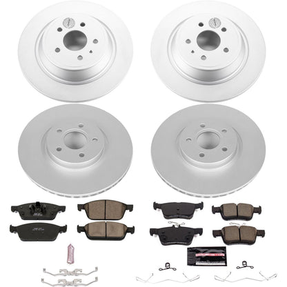 PowerStop Front & Rear Z23 Evolution Sport Coated Brake Kit | Ford Escape (17-19) (CRK7570)