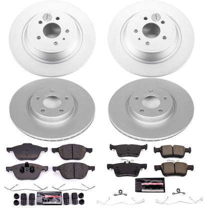 PowerStop Front & Rear Z23 Evolution Sport Coated Brake Kit | Ford Escape (17-19) (CRK7571)