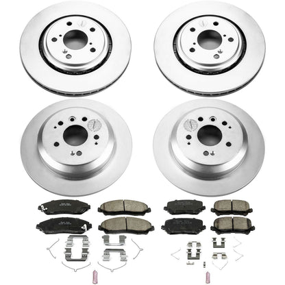 PowerStop Front & Rear Z17 Evolution Geomet Coated Brake Kit | Honda Pilot (16-19) (CRK7576)