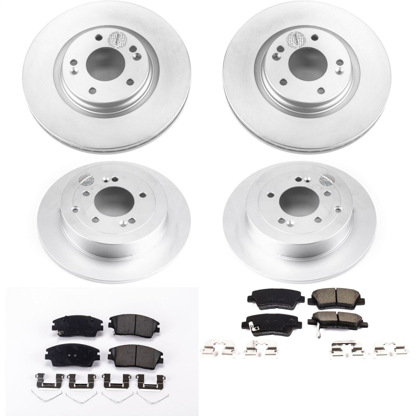 PowerStop Front & Rear Z17 Evolution Geomet Coated Brake Kit | Hyundai Tucson (16-18) (CRK7581)