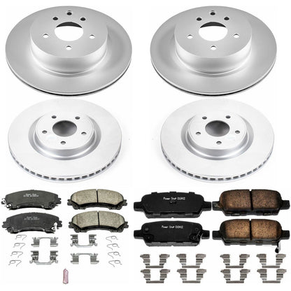 PowerStop Front & Rear Z17 Evolution Geomet Coated Brake Kit | Infiniti QX50 (16-17) (CRK7584)