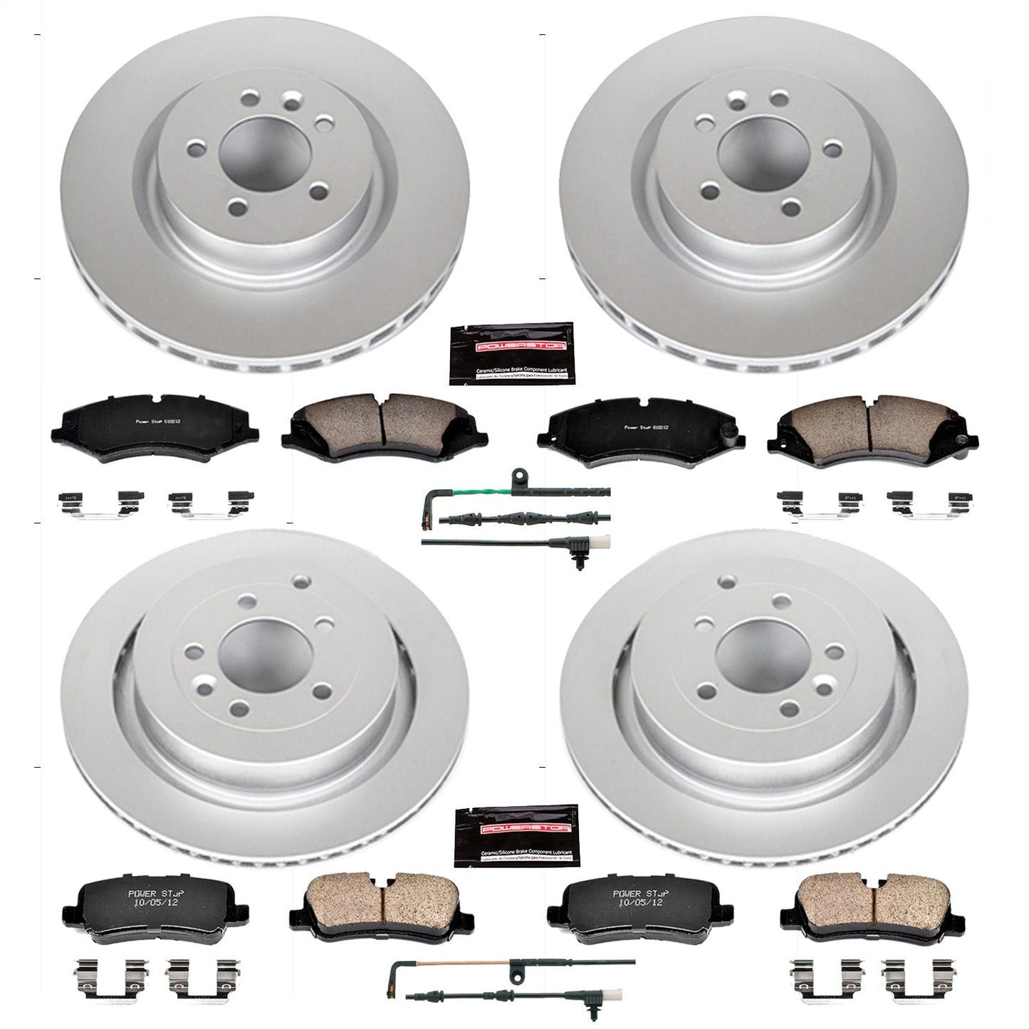 PowerStop Front & Rear Z23 Evolution Sport Coated Brake Kit | Land Rover LR4 (11-16) (CRK7599)
