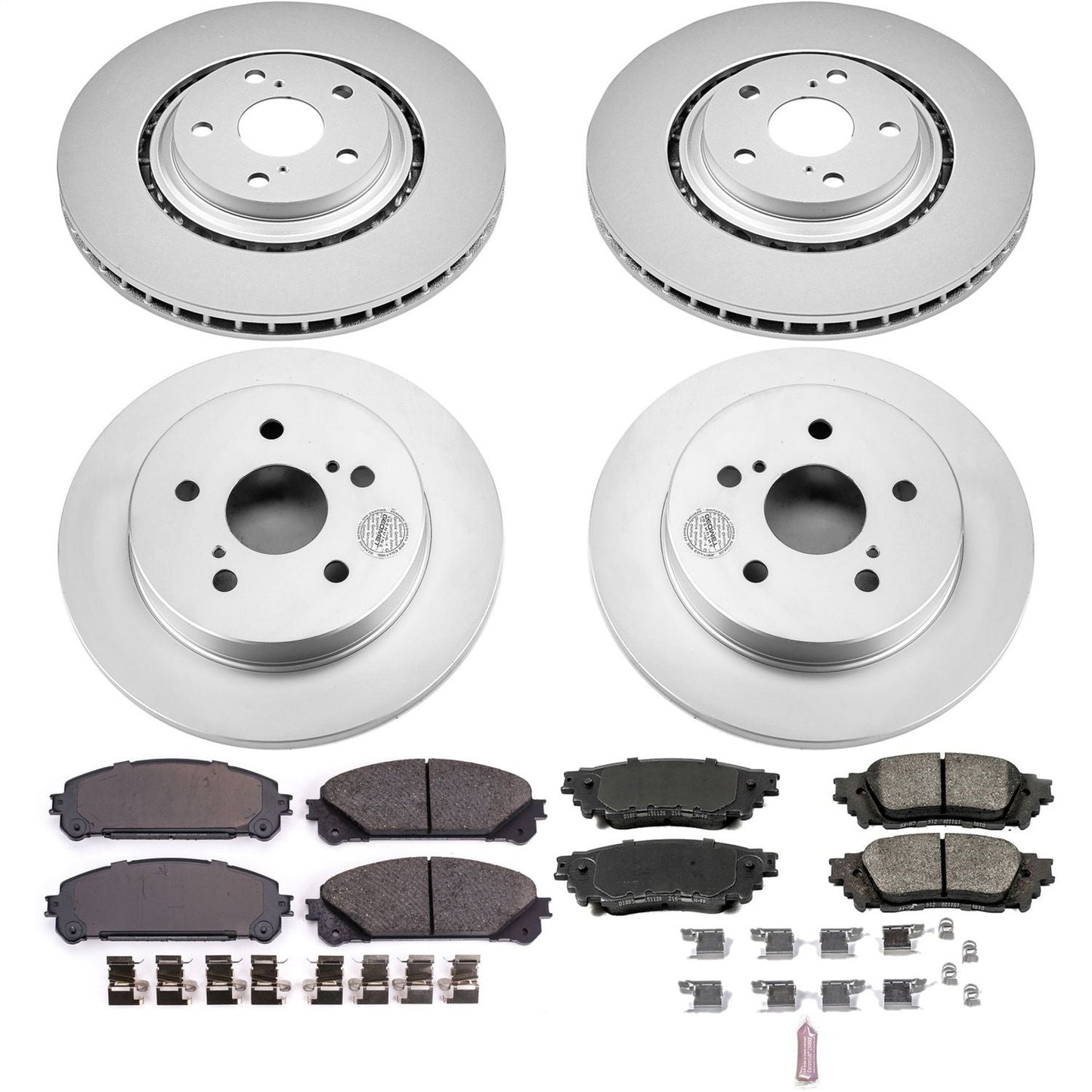PowerStop Front & Rear Z17 Evolution Geomet Coated Brake Kit | Lexus NX200t (15-17) (CRK7605)