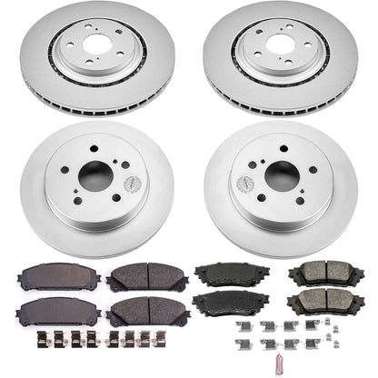 PowerStop Front & Rear Z17 Evolution Geomet Coated Brake Kit | Lexus NX200t (15-17) (CRK7605)