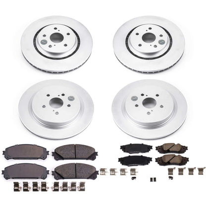 PowerStop Front & Rear Z17 Evolution Geomet Coated Brake Kit | Lexus RX350 (16-18) (CRK7606)