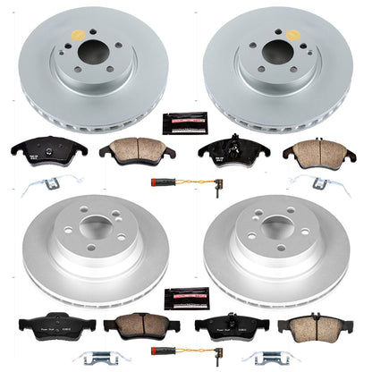 PowerStop Front & Rear Z23 Evolution Sport Coated Brake Kit | Mercedes-Benz E350 (10-16) (CRK7616)