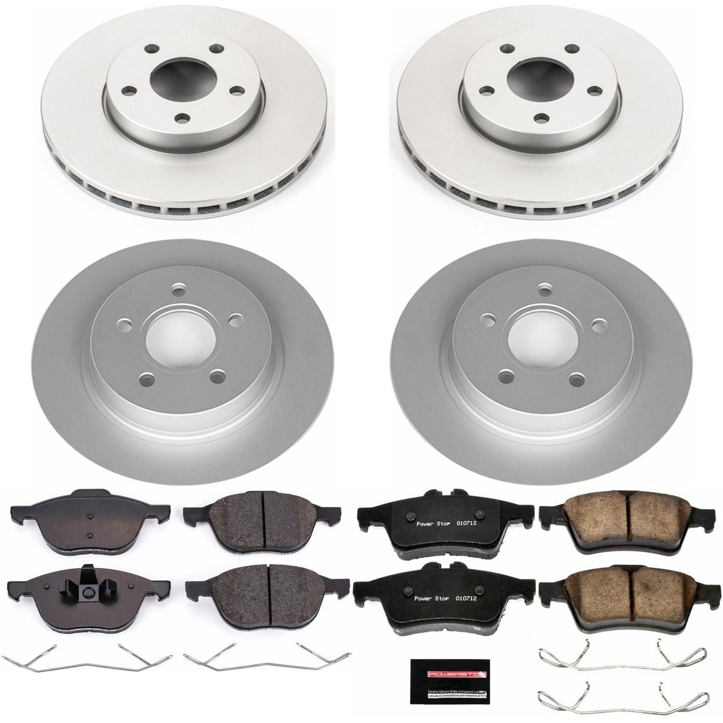 PowerStop Front & Rear Z23 Evolution Sport Coated Brake Kit | Volvo C30 (12-13) (CRK7635)
