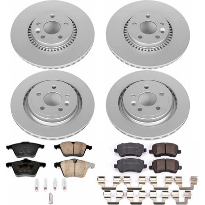 PowerStop Front & Rear Z23 Evolution Sport Coated Brake Kit | Volvo S60 (15-18) (CRK7637)