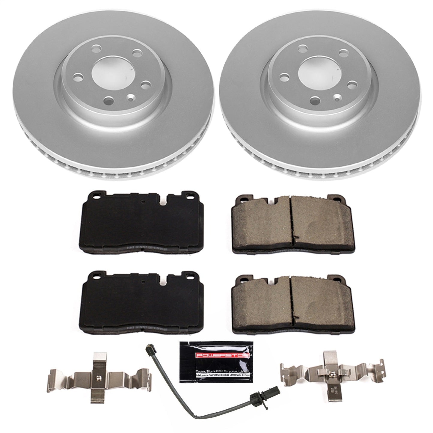 PowerStop Front Z23 Evolution Sport Coated Brake Kit | Audi Q5 (14-17) (CRK7653)