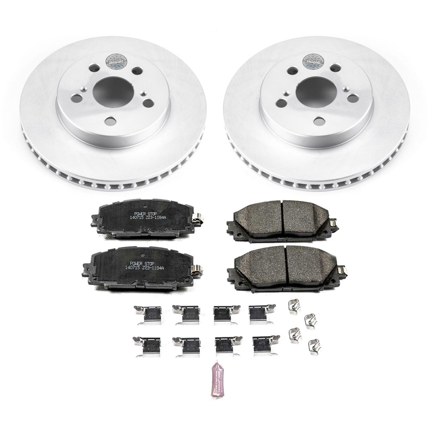 PowerStop Z17 Evolution Geomet Coated Front Brake Kit | Toyota Prius (16-18) (CRK7701)