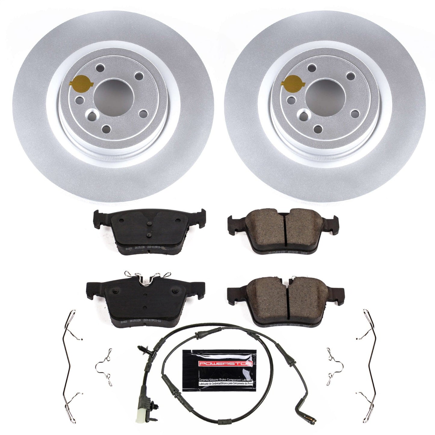 PowerStop Rear Z23 Evolution Sport Coated Brake Kit | Jaguar XE (17) (CRK7733)