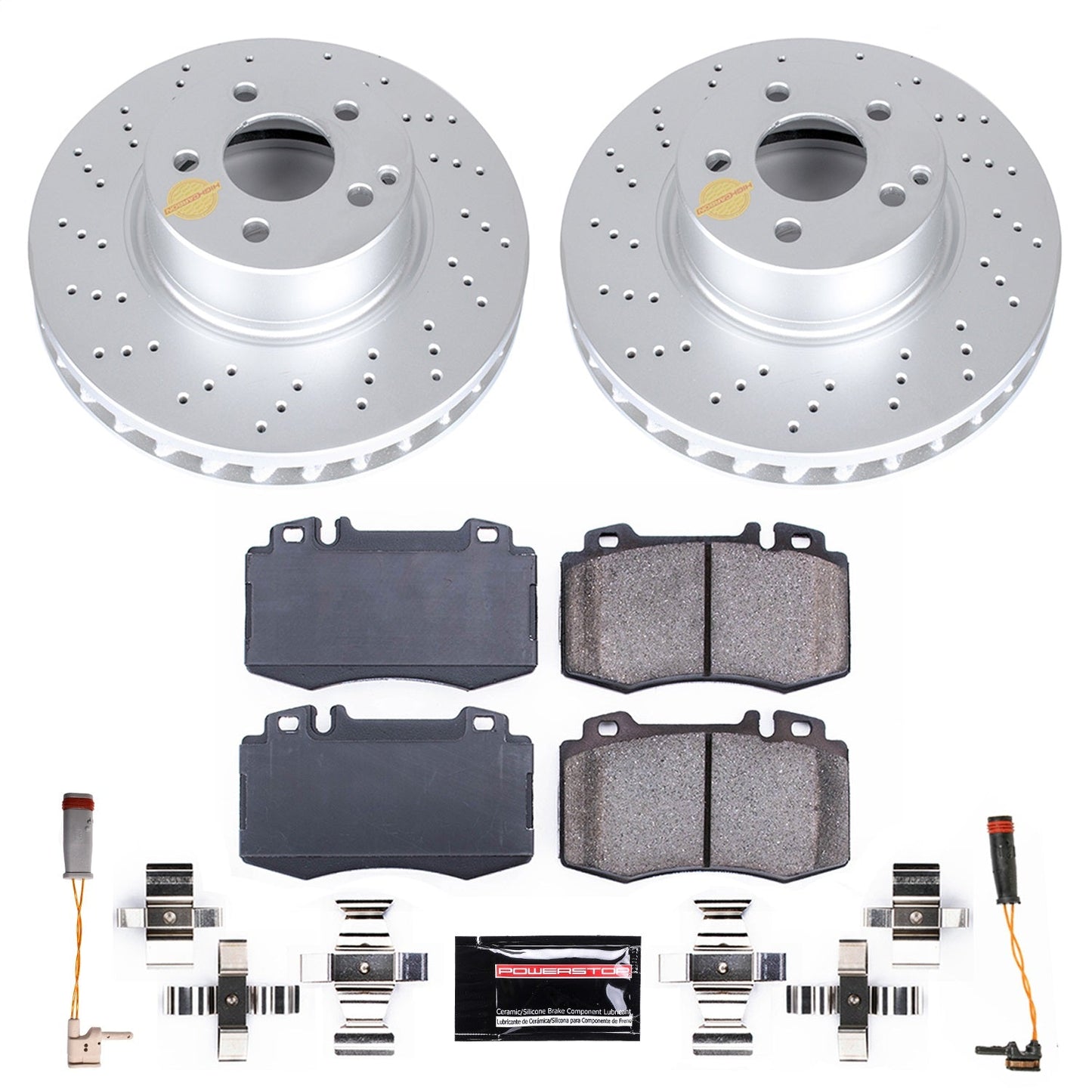 PowerStop Front Z23 Evolution Sport Coated Brake Kit | Mercedes-Benz E500 (04-06) (CRK7770)