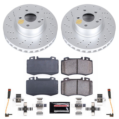 PowerStop Front Z23 Evolution Sport Coated Brake Kit | Mercedes-Benz SL500 (03-06) (CRK7771)