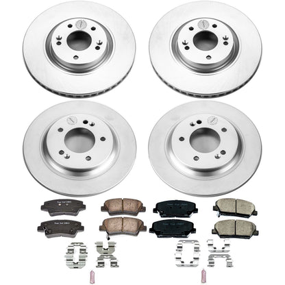 PowerStop Front & Rear Z17 Evolution Geomet Coated Brake Kit | Kia Optima (13-15) (CRK7824)