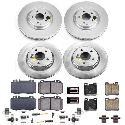 PowerStop Front & Rear Z23 Evolution Sport Coated Brake Kit | Mercedes-Benz CLK500 (03-06) (CRK7828)