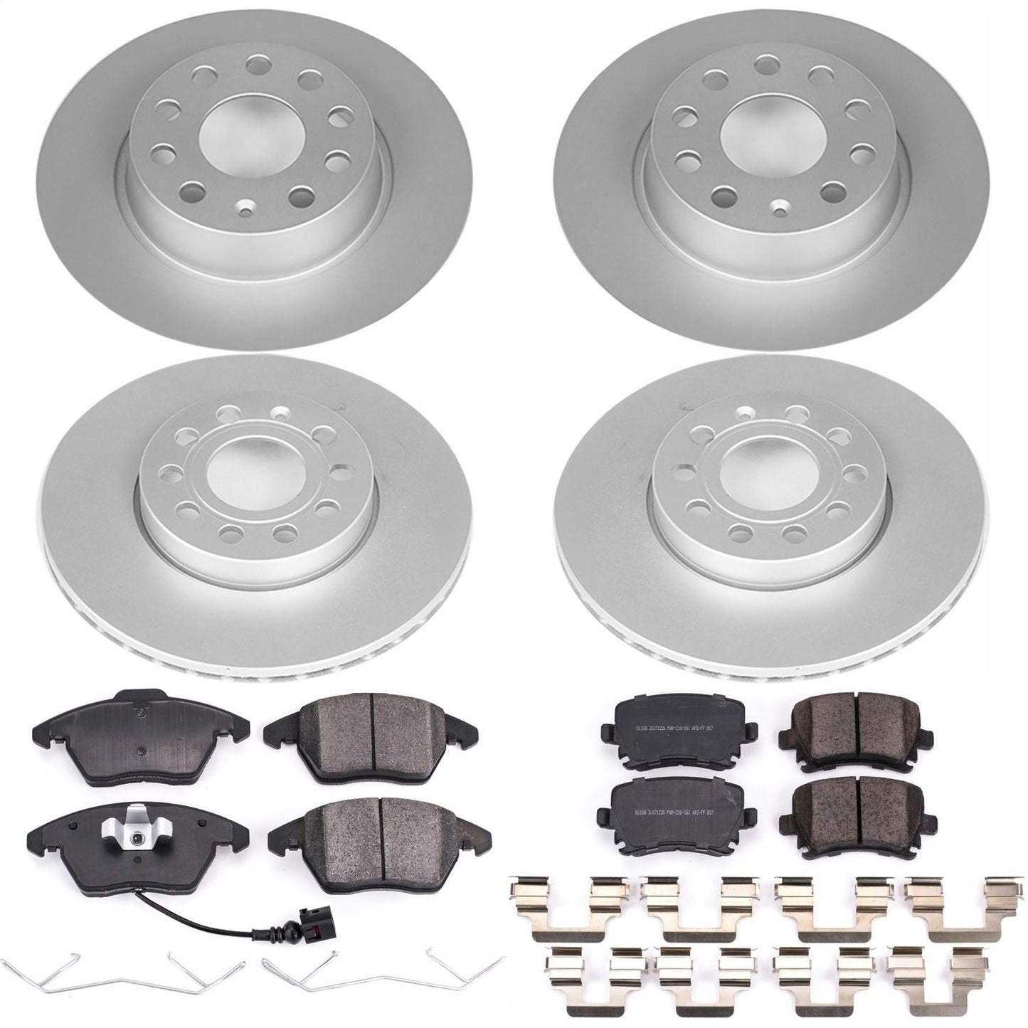 PowerStop Front & Rear Z23 Evolution Sport Coated Brake Kit | Volkswagen Golf (10) (CRK7837)