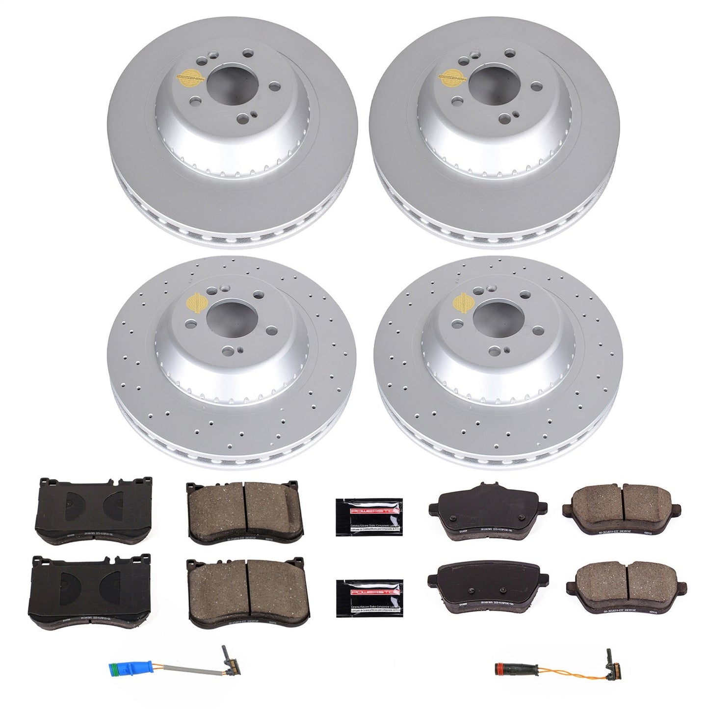 PowerStop Front & Rear Z23 Coated Brake Kit | Mercedes-Benz Maybach S550 (17) (CRK7853)