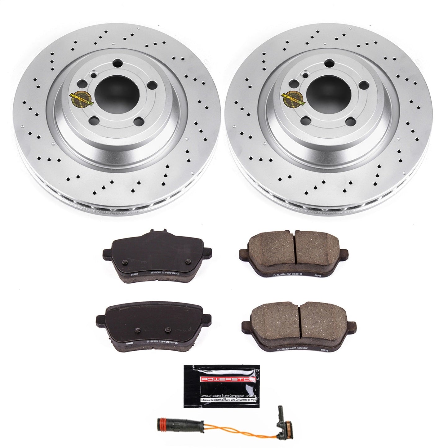 PowerStop Rear Z23 Evolution Sport Coated Brake Kit | Mercedes-Benz SL400 (15-16) (CRK7859)