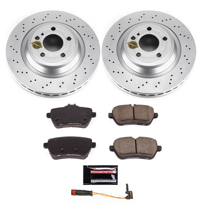 PowerStop Rear Z23 Evolution Sport Coated Brake Kit | Mercedes-Benz SL400 (15-16) (CRK7859)