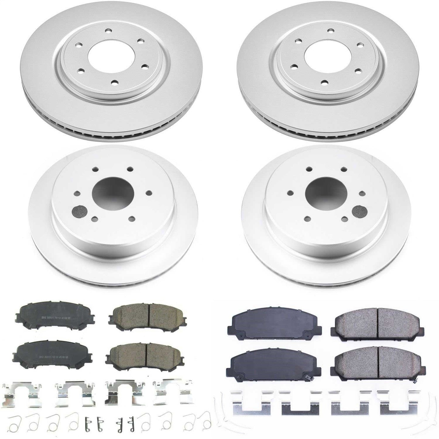 PowerStop Front & Rear Z17 Evolution Geomet Coated Brake Kit | Nissan Titan (17-18) (CRK7866)