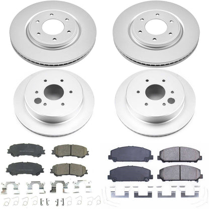 PowerStop Front & Rear Z17 Evolution Geomet Coated Brake Kit | Nissan Titan (17-18) (CRK7866)