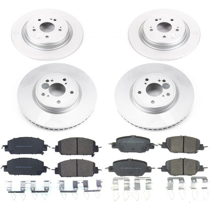 PowerStop Front & Rear Z17 Evolution Geomet Coated Brake Kit | Honda CR-V (17-18) (CRK7873)