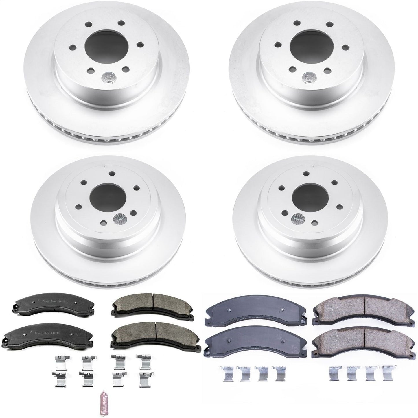 PowerStop Front & Rear Z17 Coated Brake Kit | Nissan Titan XD (16-22) (CRK7876)
