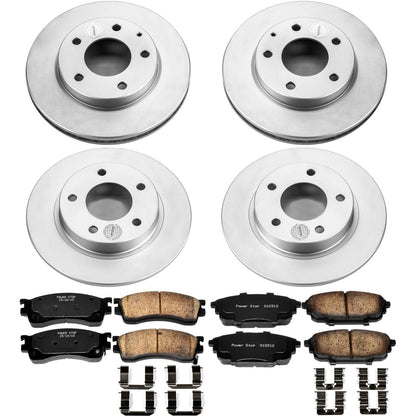 PowerStop Front & Rear Z17 Evolution Geomet Coated Brake Kit | Mazda Protege (01-03) (CRK789)