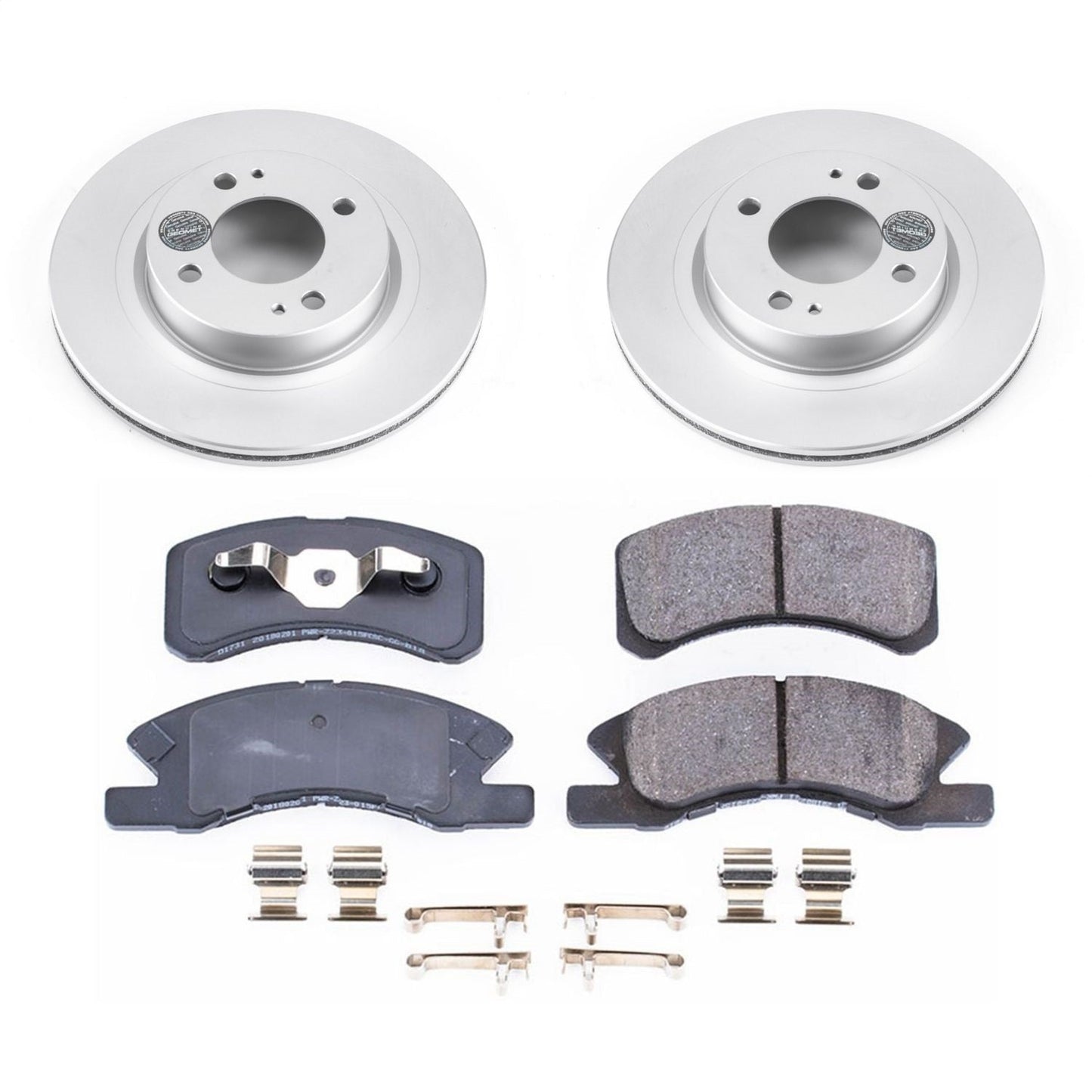 PowerStop Geomet Coated Front Brake Kit | Mitsubishi Mirage (17-18) (CRK7894)