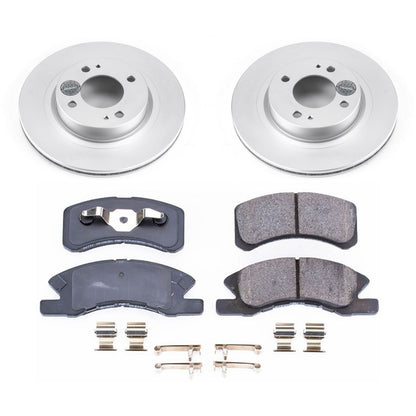 PowerStop Geomet Coated Front Brake Kit | Mitsubishi Mirage (17-18) (CRK7894)