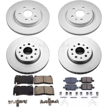 PowerStop Front & Rear Z17 Evolution Geomet Coated Brake Kit | Cadillac CT6 (16-18) (CRK7908)
