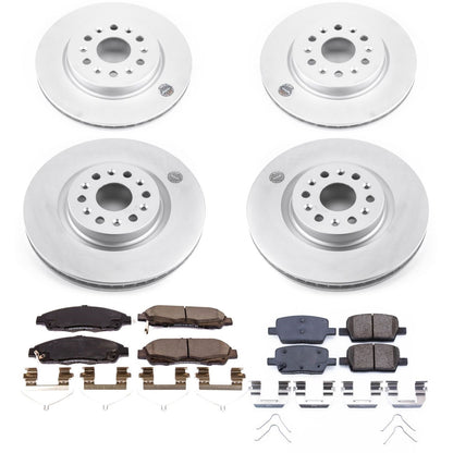 PowerStop Front & Rear Z17 Evolution Geomet Coated Brake Kit | Cadillac XT5 (17-18) (CRK7909)