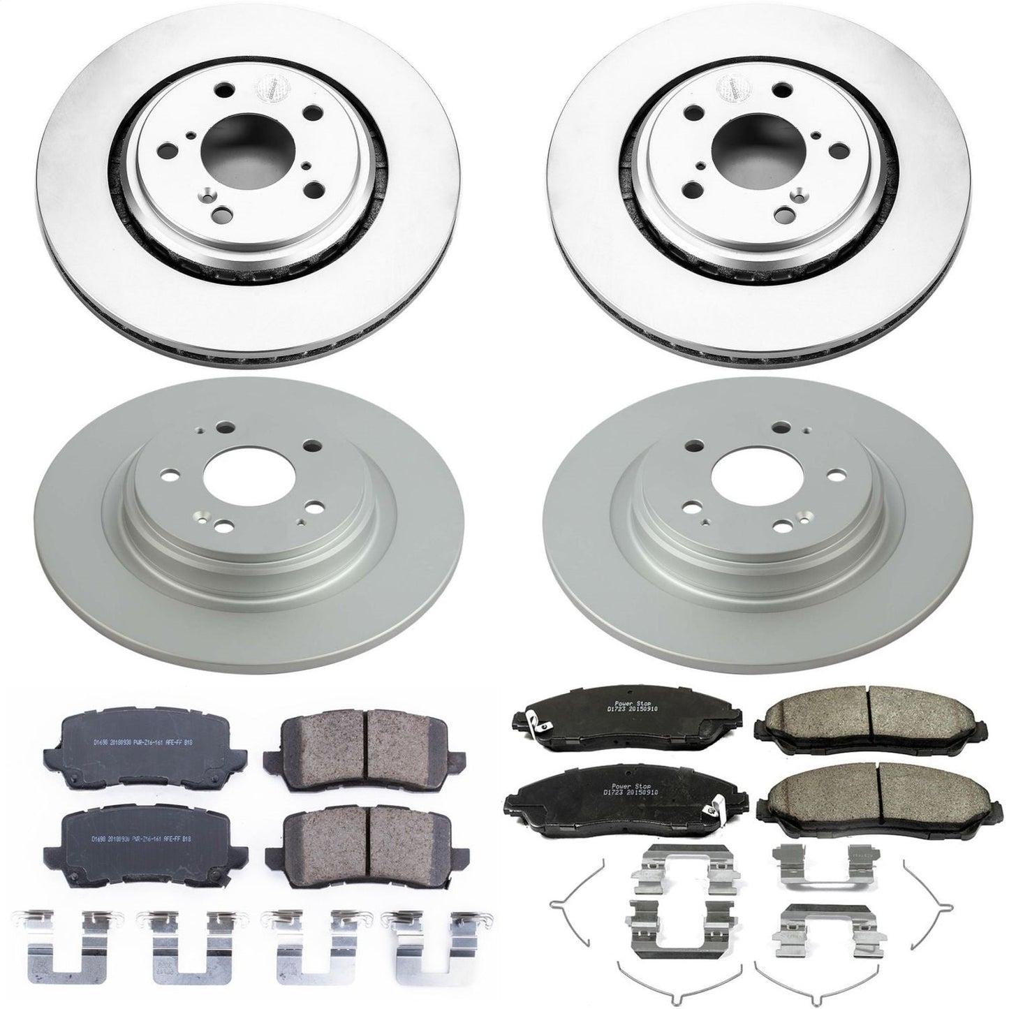 PowerStop Front & Rear Z17 Evolution Geomet Coated Brake Kit | Acura MDX (17-19) (CRK7922)