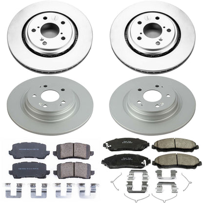 PowerStop Front & Rear Z17 Evolution Geomet Coated Brake Kit | Acura MDX (17-19) (CRK7922)