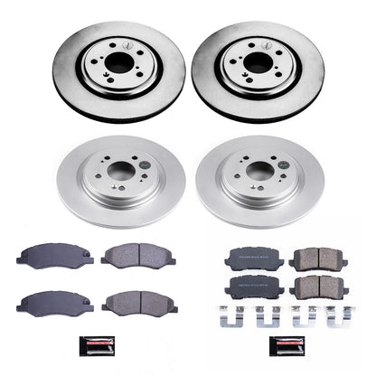 PowerStop Front & Rear Z17 Evolution Geomet Coated Brake Kit | Honda Odyssey (18-19) (CRK7923)