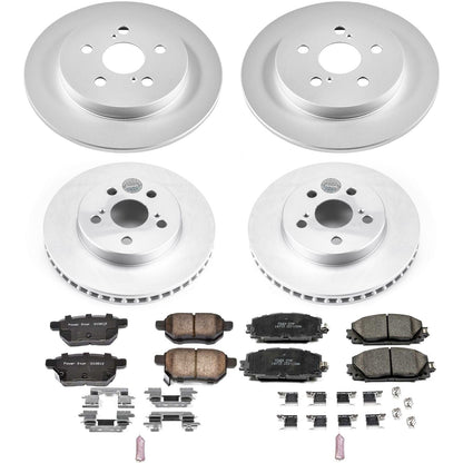 PowerStop Front & Rear Z17 Evolution Geomet Coated Brake Kit | Toyota Prius Prime (18) (CRK7924)