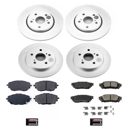 PowerStop Front & Rear Z17 Evolution Geomet Coated Brake Kit | Toyota C-HR (18-19) (CRK7925)