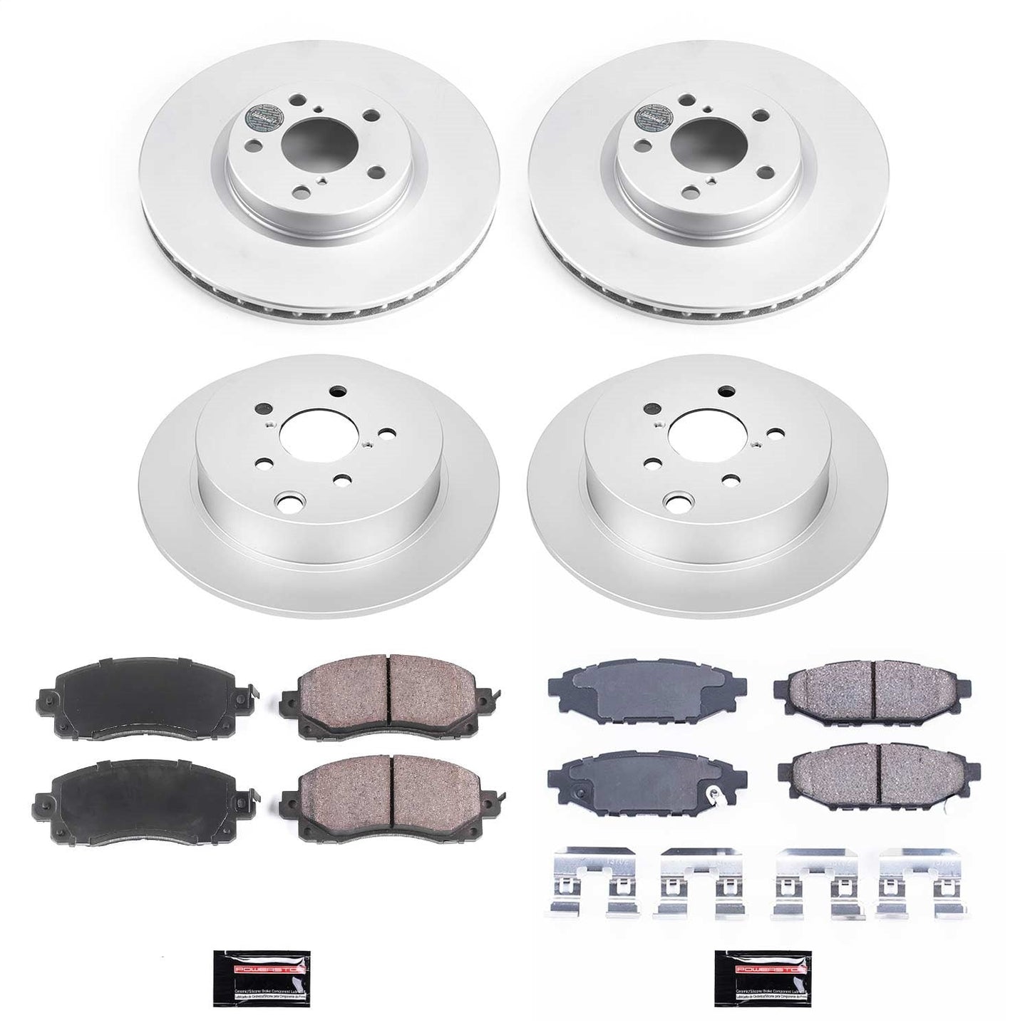 PowerStop Front & Rear Z17 Evolution Geomet Coated Brake Kit | Subaru Impreza (17-19) (CRK7926)